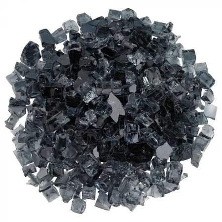 AMERICAN FIRE GLASS 1/2 in Gray Fire Glass, 10 Lb Bag AFF-GRY12-10